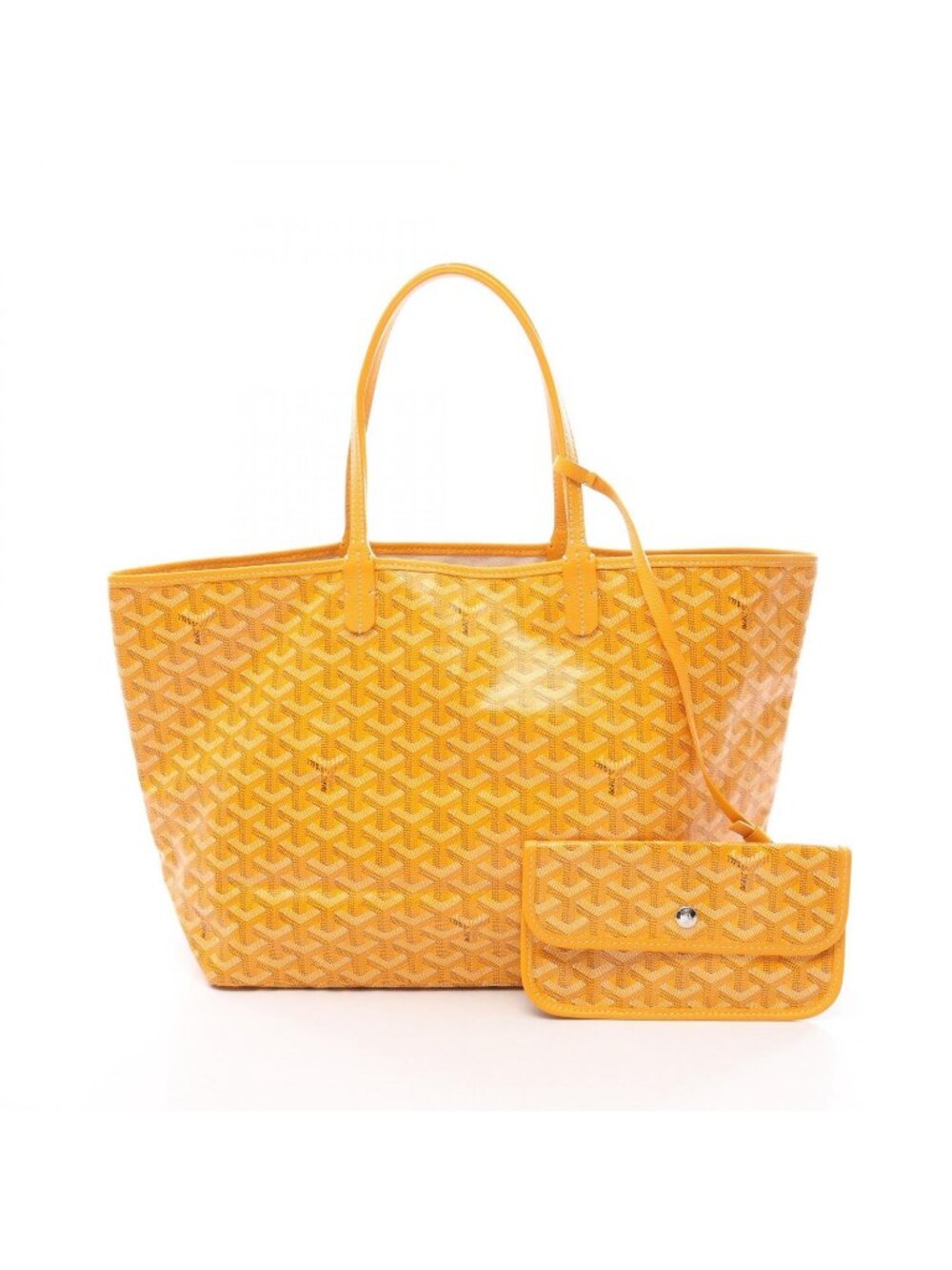 Goyard Tote Bag Saint Louis PM Yellow Brown Leather